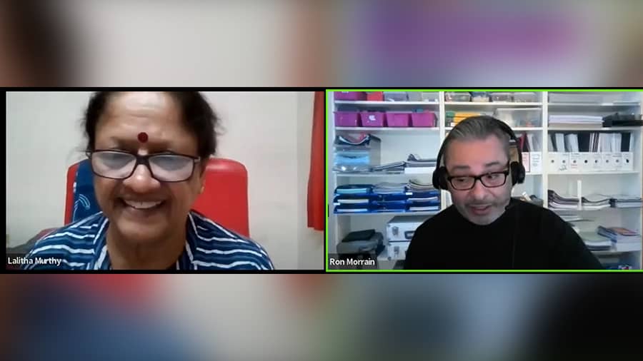 Lalitha Murthy in conversation with Ron Morrain 