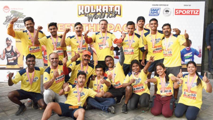 Participants clicked after finishing the run