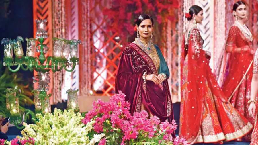 A glimpse of fashion designer Anju Modi’s show at last year’s edition of The India Story
