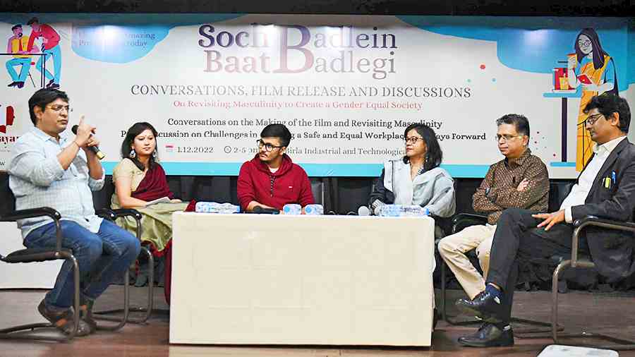 A panel discussion that was part of Swayam’s Soch Badlein Baat Badlegi campaign at BITM on Thursday. 