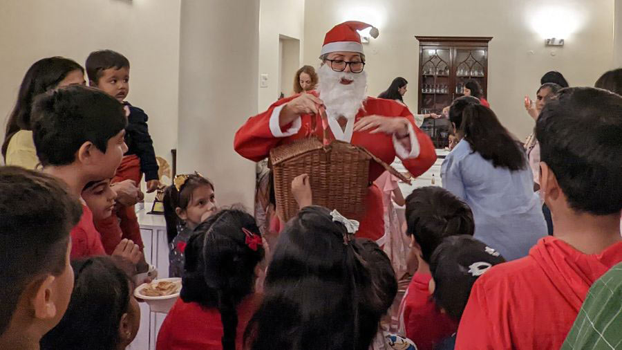 Ho ho ho, here comes Santa Claus! Santa was played by the Australian consul-general Rowan Ainsworth, who said she “enjoyed the chaos of Santa being mobbed by enthusiastic and delighted children” 