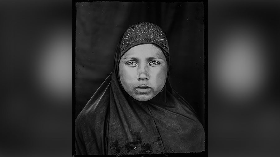 A portrait from artist Shahria Sharmin's 'When home won't let you stay' series