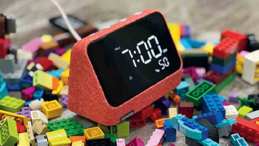 Lenovo Smart Clock Essential is small enough to fit anywhere. 