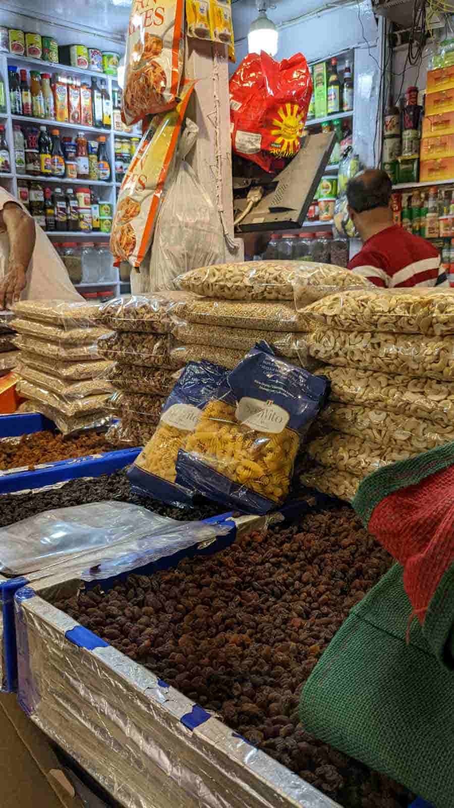Vendors selling dry fruits are doing brisk business this year as the season for baking Christmas cakes is upon us. ‘Usually we close the shop by 7pm but nowadays we are staying open till later to cater to the demand,’ said Anup Kumar Gupta, wholesalers of spices and dry fruits at New Market 