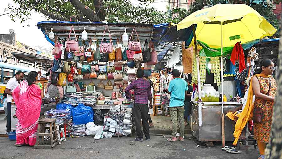 Hawkers’ stalls in Hatibagan in mid-November