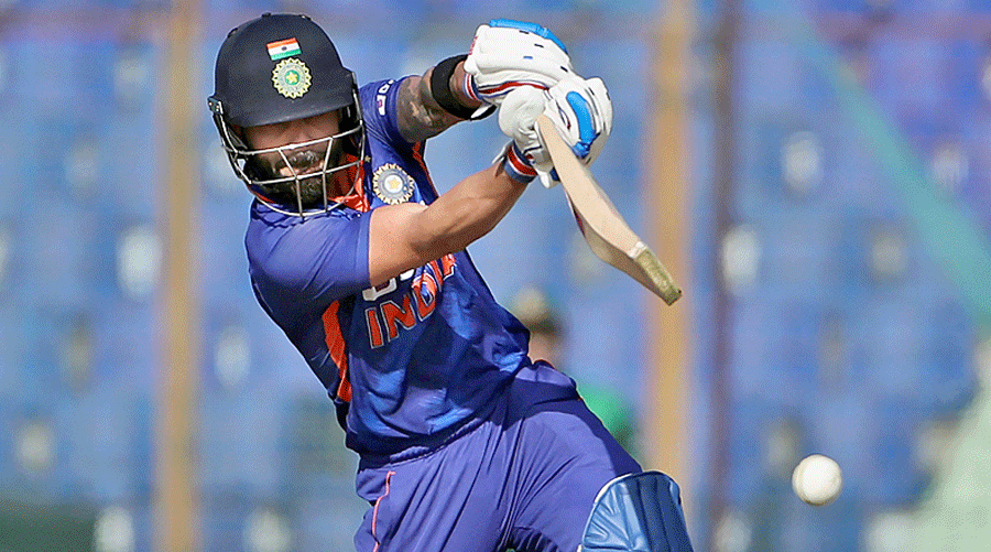 Virat Kohli in action in Chittagong on Saturday.