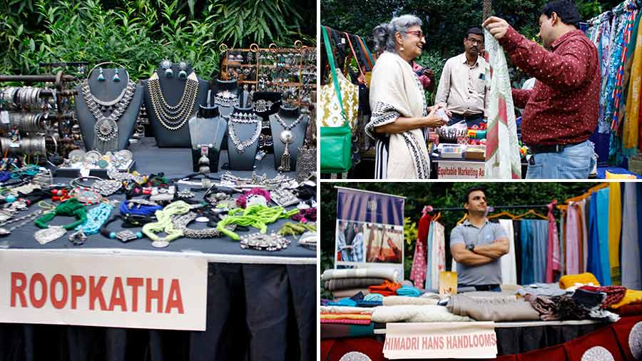The exhibition hosted more such stalls comprising candles, knitwear, winter wear, saris, mats, wooden utilities and more 