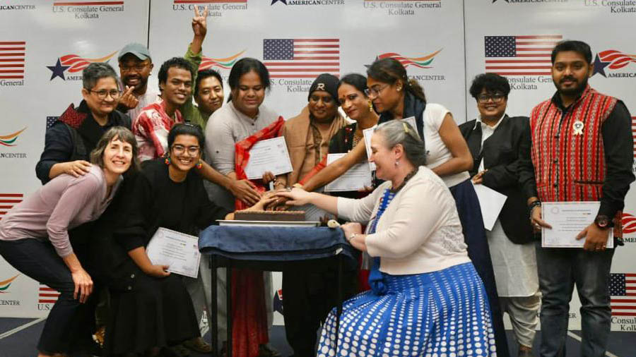 The workshop was designed by US-based non-profit StoryCenter and the Theatre Alliance, in partnership with US State Department alumni, at the American Center, Kolkata. 