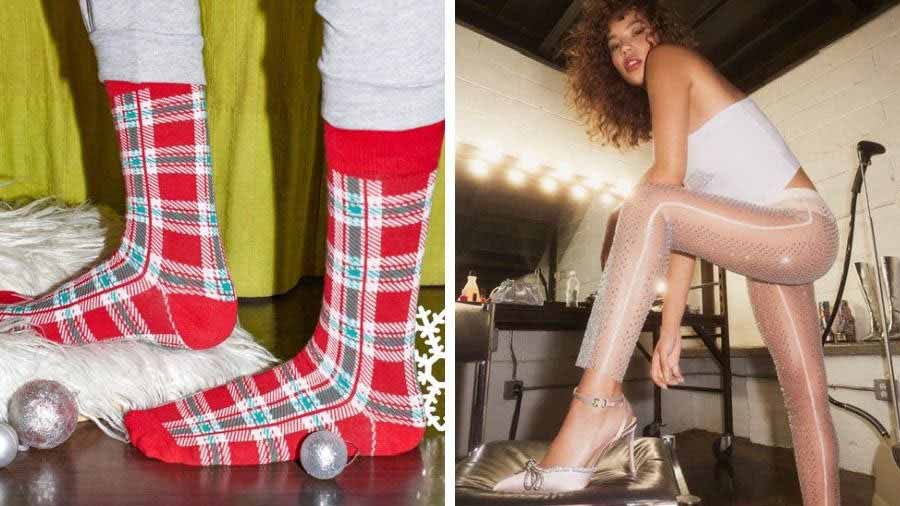 Slay your Christmas party look with these trendy stockings, knee-highs and socks