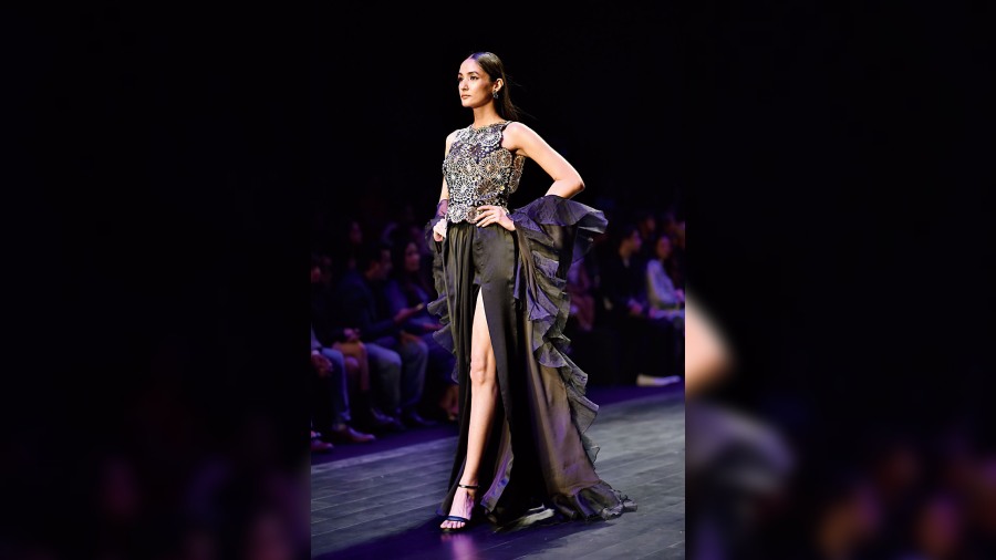 The showcase will include glamorous party wear and evening wear from the label’s Lakme Fashion Week collection and curated festive collection