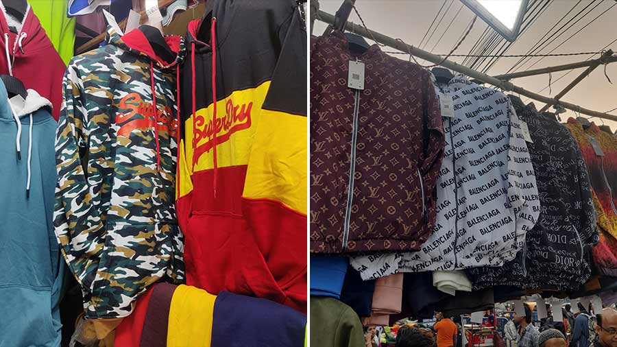 Shopping in New Market would be incomplete without picking up some branded knock-offs that could fool even the loyalists. The options range from Superdry (Rs 450) to Louis Vuitton, Balenciaga and Dior (Rs 650)