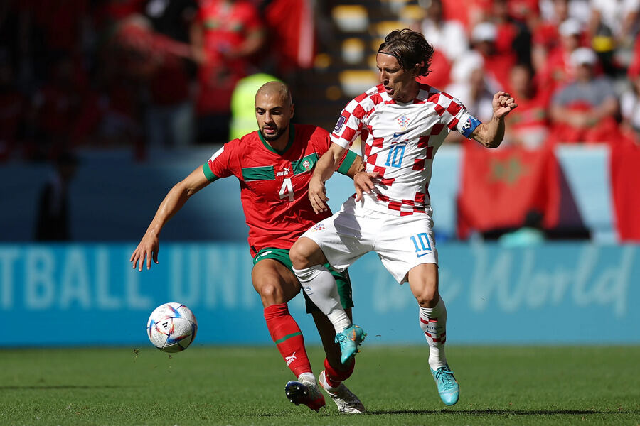 Right-central midfield: Sofyan Amrabat (Morocco) — Perhaps Morocco’s most crucial player in their monumental wins against Portugal and Spain, Amrabat played over 570 minutes in Qatar and never stopped running. His pass completion of 84.5 per cent helped Morocco retain possession under pressure, but his most valuable contribution was the tireless work he did off the ball