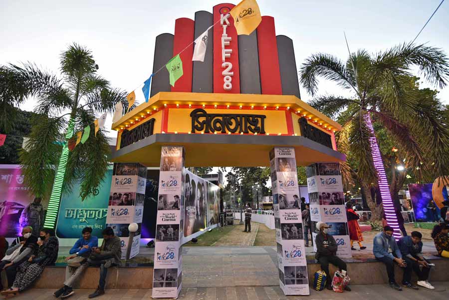 Nandan has been exquisitely decorated for the Kolkata International Film Festival, 2022 which kicked off on Thursday