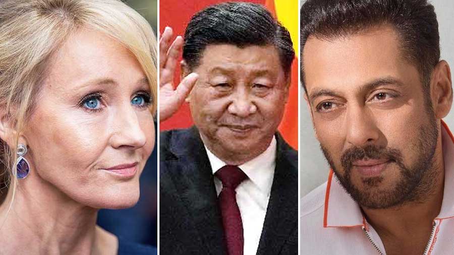 (L-R) J.K. Rowling, Xi Jinping and Salman Khan are among the newsmakers of the week