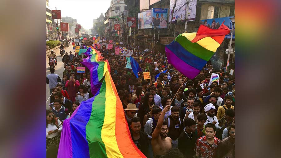 A scene from the Kolkata Pride Walk, 2019 