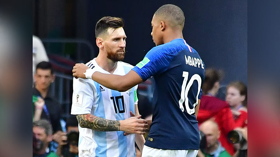 Kylian Mbappe got the better of Lionel Messi at the last World Cup in 2018