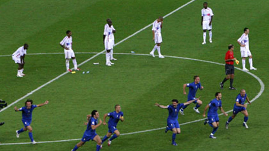 Italy edged past France the last time the World Cup was decided on penalties, in 2006