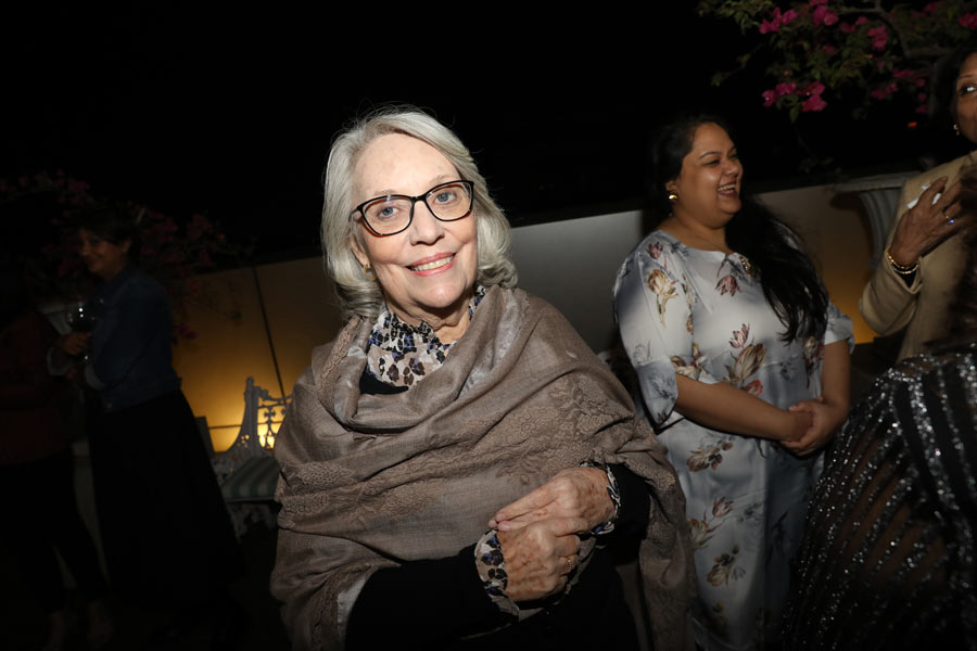 Elizabeth Decker, author of Wrap me up in an Indian Quilt, was spotted among the guests. ‘’This is an amazing night. I love the penthouse, it’s a one-of-a-kind place. The food is great. The musicians are a part of my life. I’m out of words,’’ she said