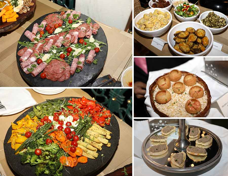 Garlic and Thyme Chicken Breast, Balsamic Garlic Beef Tenderloin, and Pork Sausage were among the top picks on the menu. The vegetarian spread included Jacket Potato, Pesto Paneer and Chilli Butter Garlic Corn Cobs, Beetroot Labneh and Tomato Salsa