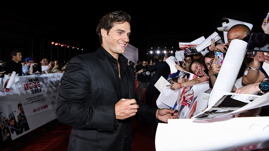 Henry Cavill, a much-loved Superman, with superfans 