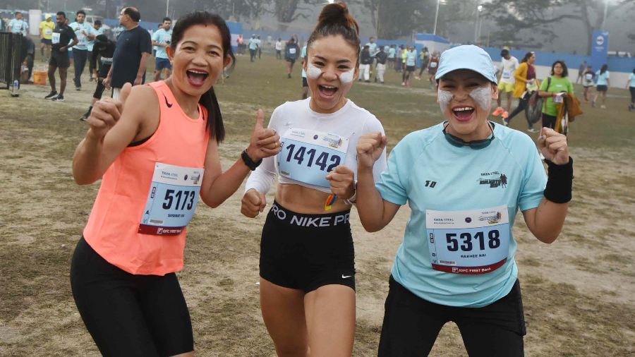 (From left) Saraswati Rai, Samjana Nischal and Rakhee Rai from Darjeeling