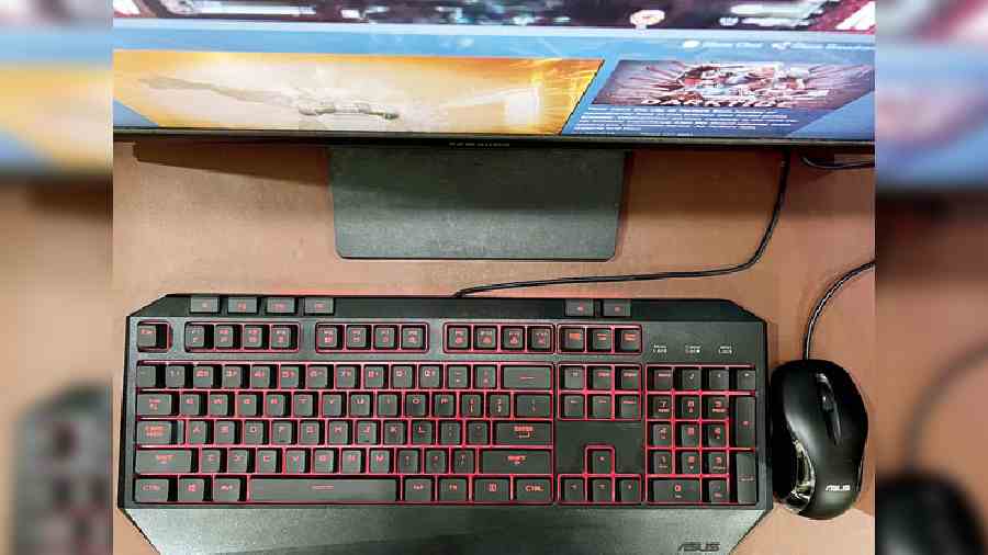 The keyboard that comes with the PC is click-y enough