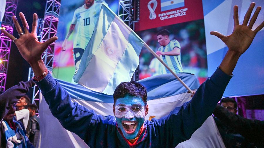 A dedicated soccer fan from Kolkata. 