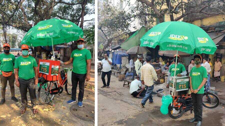 The cycle vendors of IdlyGo can be spotted selling their fare in north and central Kolkata