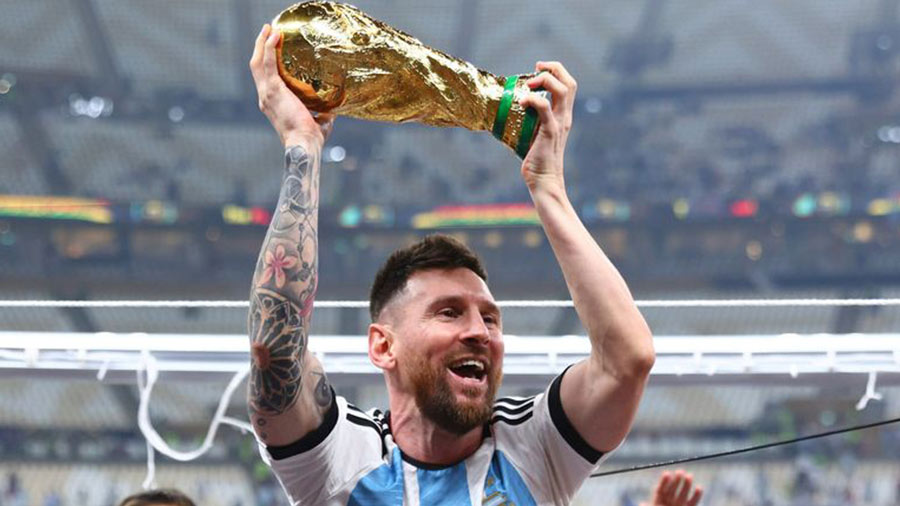 The World Cup was Messi’s third senior trophy with Argentina, and the 42nd of his career