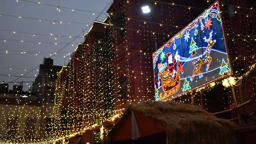 Lights and action at Bow Barracks on the eve of Kolkata Christmas Festival