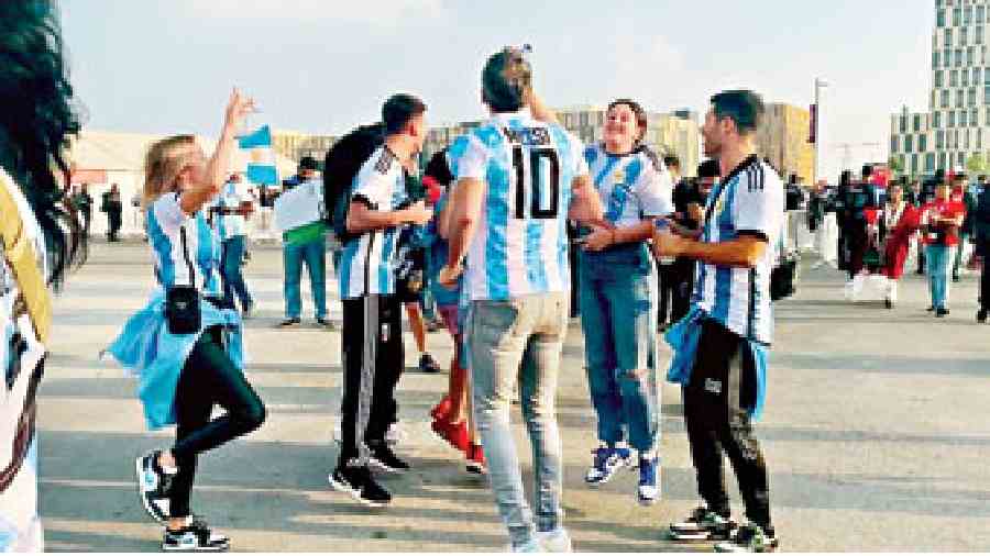 Fans came from all over the world to cheer for their teams. 