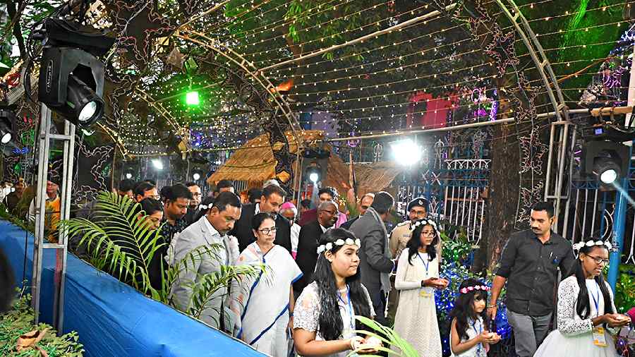 Mamata Banerjee at Allen Park on Wednesday