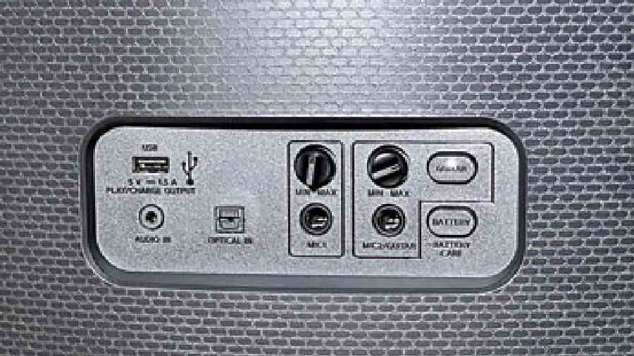 You can connect microphones to the speaker or your guitar. It is also possible to hook the system to your television