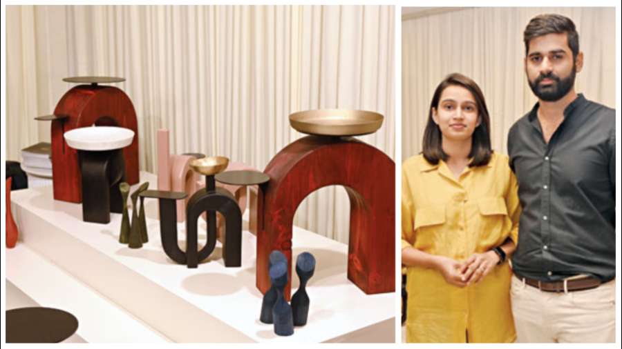 How cute are these quirky dining and decor pieces from Bangalore-based furniture brand ESCAPE! The designs are inspired by camels and elephants. “We are a futuristic brand when it comes to production technology and methods. We launch fresh collections every six months and this time our inspiration was elephants and camels. So, the designs are repeated forms arranged in different combinations. They are all made of pine wood and kasa. The wood is stained and finished with an oil base to get the colours,” said Prateek Sabharwal and Sabriya Patil, co-owners.