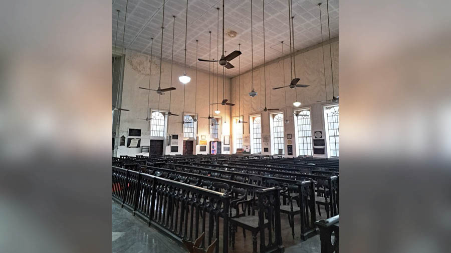 A view inside the church