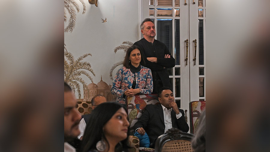 Husna-Tara Prakash, chef Shaun Kenworthy and Debaditya Chaudhary (Chowman, Oudh 1590, Chapter 2) are all ears 