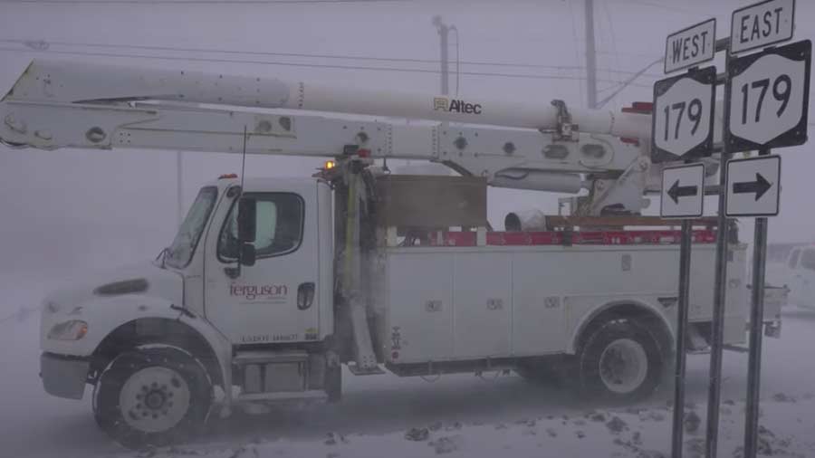 The major northern I-90 highway was shut in South Dakota.