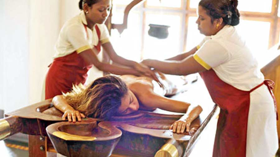 Ayurvedic massages form an important pillar of the resort
