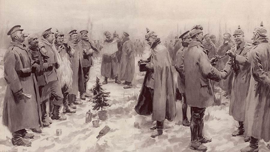 The Illustrated London News's illustration of the 1914 Christmas Truce 