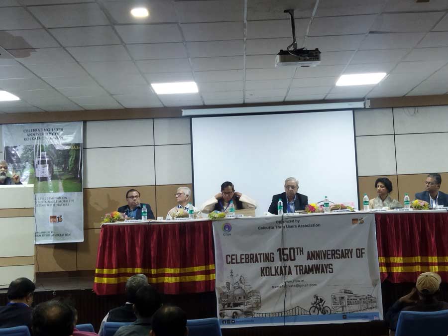 On the occasion of the 150th anniversary of Kolkata tramways, the Calcutta Tram User's Association organised a symposium on the theme ‘Recognizing Sustainable Mobility and Coexisting with Nature’ on Saturday at Mahajati Sadan, Kolkata