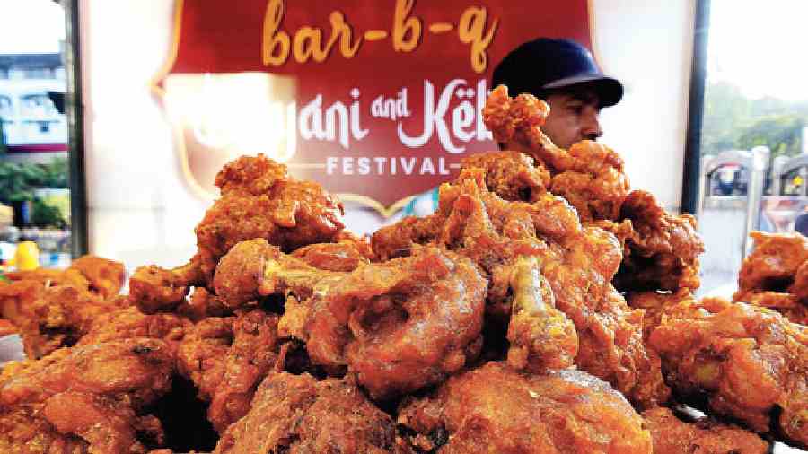 Fried chicken was one of the bestsellers at the festival