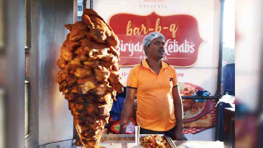 A Lebanese stall selling Shawarma at Bar-B-Q