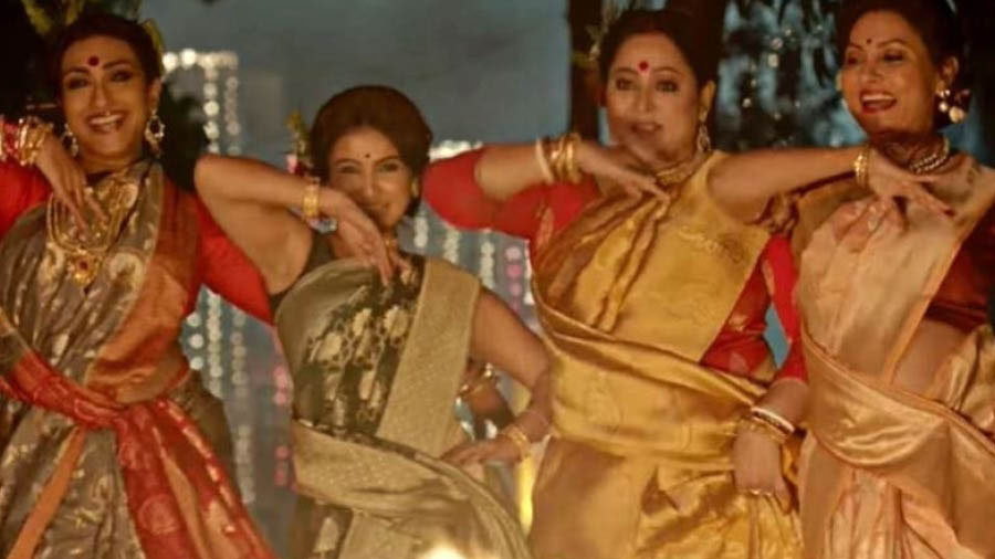 Rituparna sengupta, Monami Ghosh, Aparajita Adhya and Indrani Dutta in Tapa Tini 