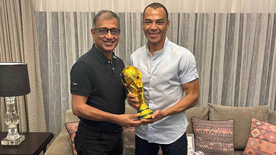 A huge football enthusiast who still plays every week, Dey played with Cafu during the latter’s recent visit to Kolkata
