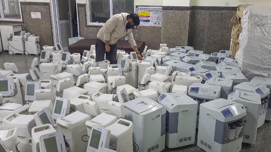 Preperation is underway at Gandhi Nagar Hospital, in Jammu. 