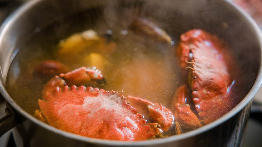 Easy steamed crab