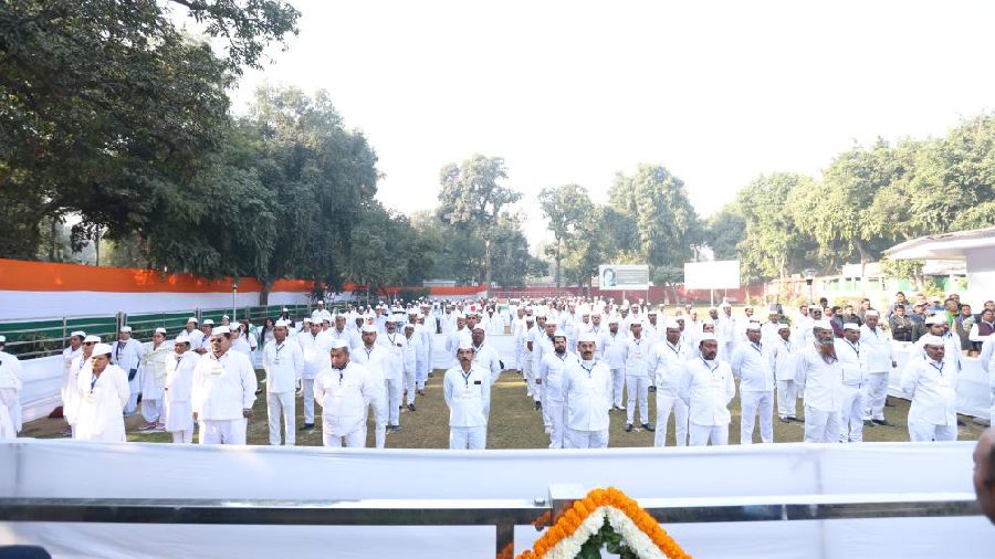 Congress supporters and workers at the event. 