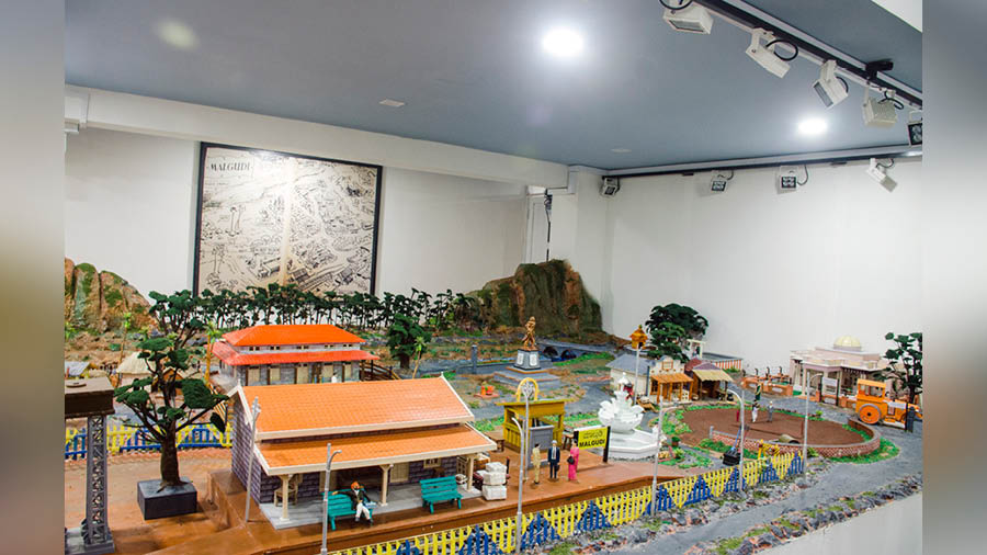 The model of Malgudi Village, which is part of the light and sound show