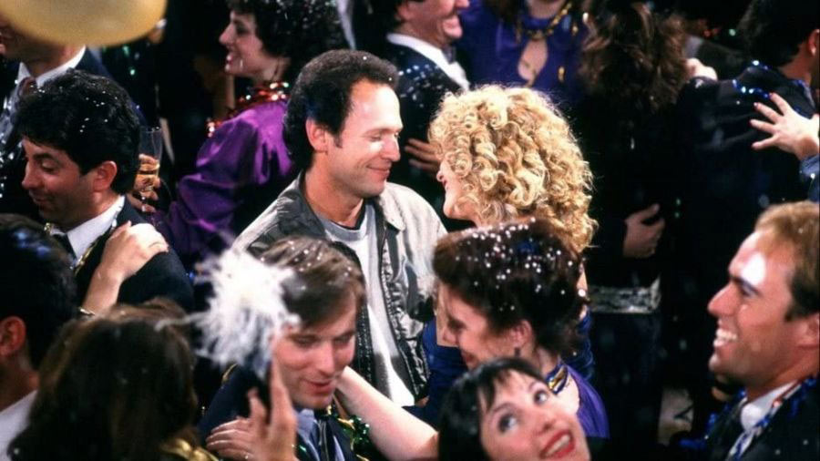 Meg Ryan and Billy Crystal at a New Year's party in 'When Harry Met Sally'