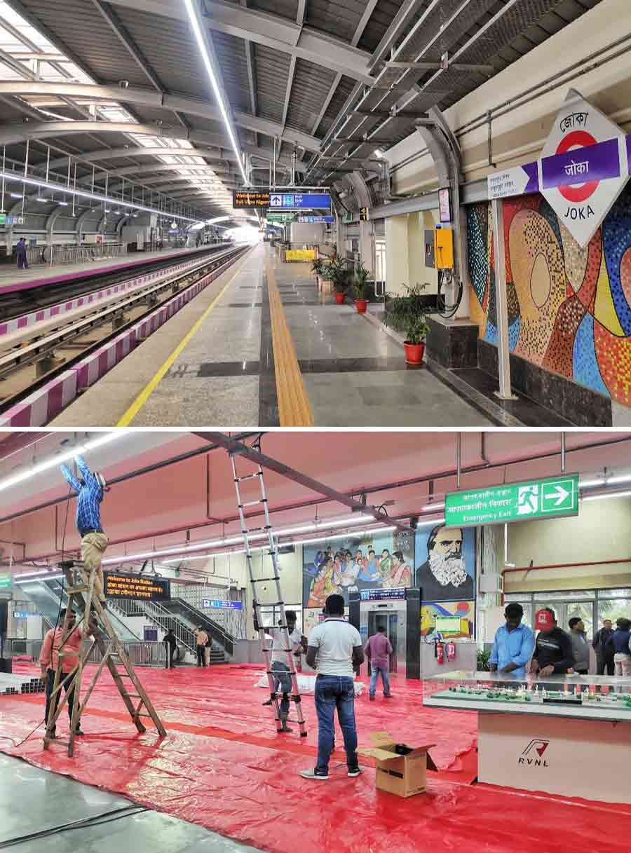 Preparations are underway for Joka-Taratala Metro route which is expected to be virtually inaugurated by Prime Minister Narendra Modi on December 30